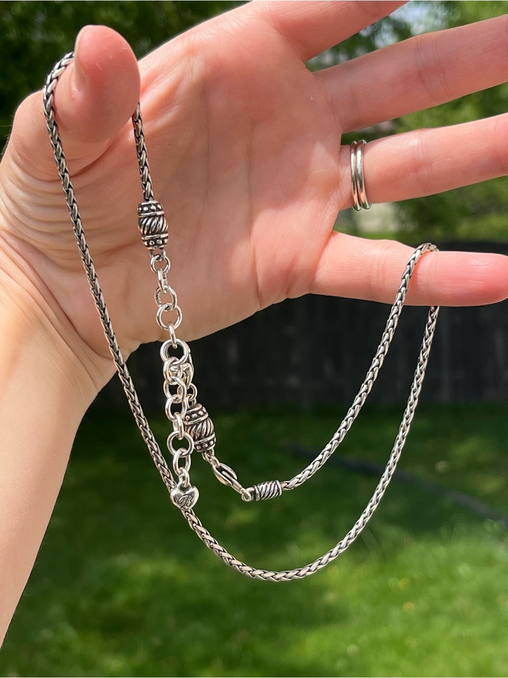 Brighton Barrell Foxtail Chain Necklace- 18”-20” & 18 Grams